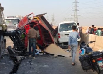 إصابة 7 أشخاص فى حادث على طريق مدينة بدر 1