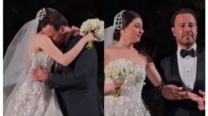 مشهد مؤثر لـ عاصي الحلاني في حفل زفاف ابنته ماريتا |فيديو 1