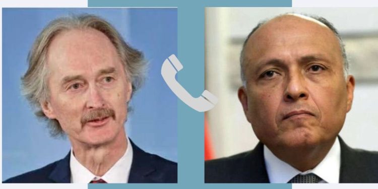 وزير الخارجية يتلقى اتصالاً هاتفيًا مع مبعوث الأمم المتحدة الخاص لـ سوريا