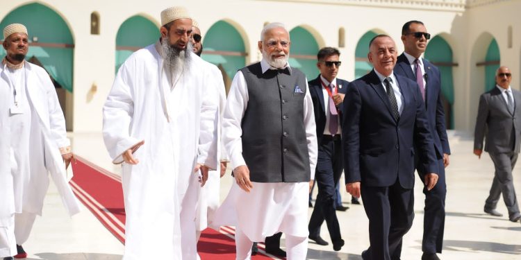 رئيس وزراء الهند يزور مسجد الحاكم بأمر الله في القاهرة 1