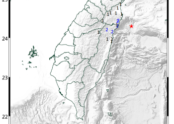 زلزال بقوة 4.5 درجة يضرب شمال شرق تايوان 1