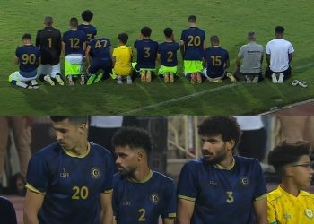 الصلاة تتسبب في تأخر الشوط الثاني من مباراة الإسماعيلي وأسوان في الدوري المصري 1