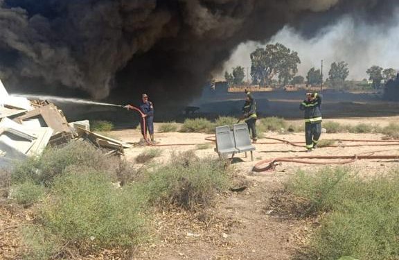 حريق مخزن مخلفات فى "أبوصوير" بالإسماعيلية | صور 1
