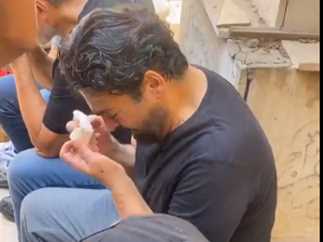 انهيار حميد الشاعري بالبكاء أثناء الدعاء لـ علاء عبد الخالق 1