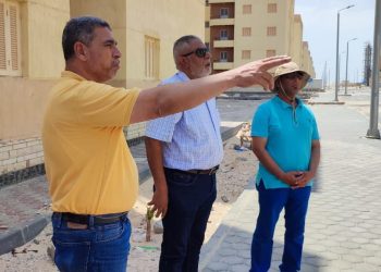 مسئولو الإسكان يتفقدون أعمال المرافق لـ217عمارة بـ" سكن كل المصريين " بمدينة بورسعيد الجديدة 1