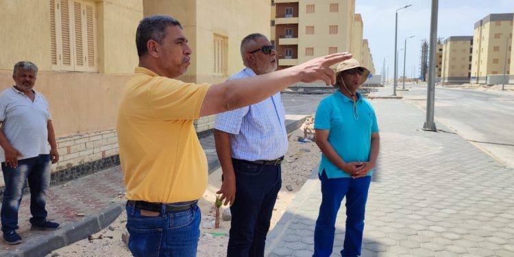مسئولو الإسكان يتفقدون أعمال المرافق لـ217عمارة بـ" سكن كل المصريين " بمدينة بورسعيد الجديدة 1