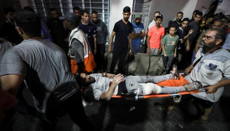 لقطات حية لمصابي مستشفى المعمداني في غزة جراء القصف الإسرائيلي