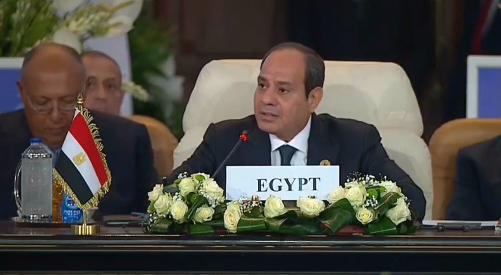 عاجل | ننشر كلمة الرئيس السيسي في قمة القاهرة للسلام