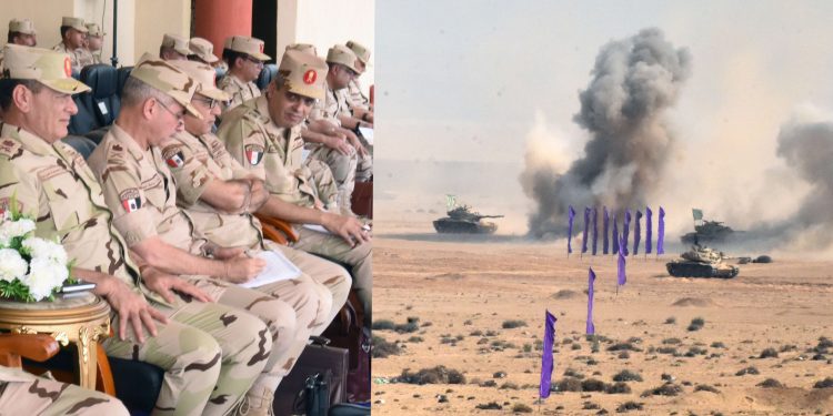 رئيس أركان حرب القوات المسلحة يشهد تنفيذ الجيش الثاني الميداني لأحد الأنشطة التدريبية