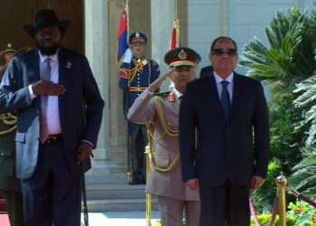 السيسي يستقبل رئيس جنوب السودان في قصر الاتحادية