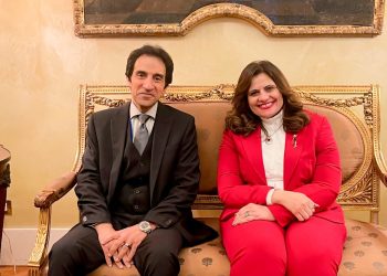 السفيرة سها الجندي وسفير مصر في روما بسام راضي
