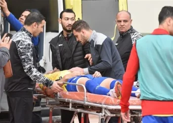 إصابة خطيرة للاعب طنطا أثناء مباراة النصر 4