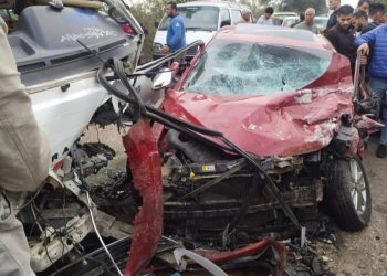 إصابة 14 شخصاً في حادث تصادم سيارتين ميكروباص وملاكي بكفرالشيخ