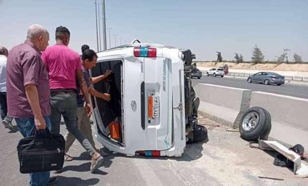 إصابة 7 أشخاص في حادث سير على طريق القاهرة المنصورة 1