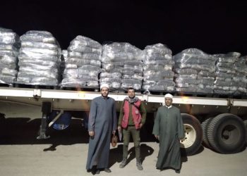 الأوقاف تسلم 20 طن سلع غذائية لأهالي غزة 2