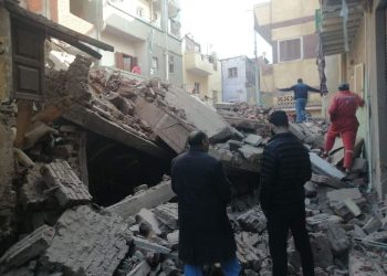 انهيار منزل مكون من 3 أدوار بمدينة منوف بالمنوفية