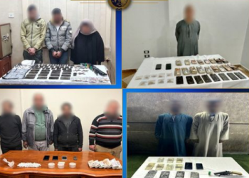 ضبط 25 تاجر مخدرات خلال حملات في 7 محافظات