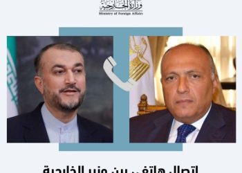 وزير الخارجية يتلقى اتصالا من وزير خارجية إيران 1