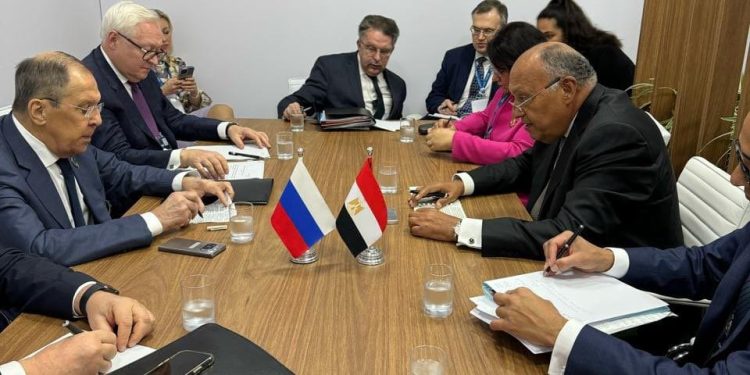 وزير الخارجية يلتقي نظيره الروسي على هامش اجتماع "العشرين" بالبرازيل 1