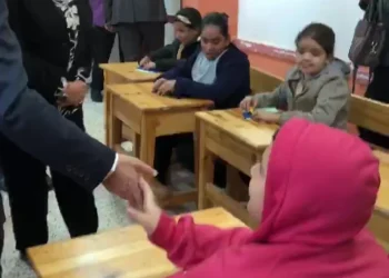 وزير التعليم يتفقد مدرسة النور للمكفوفين في بنها
