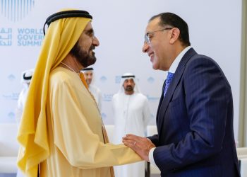 لقاء نائب رئيس دولة الإمارات ورئيس الوزراء المصري