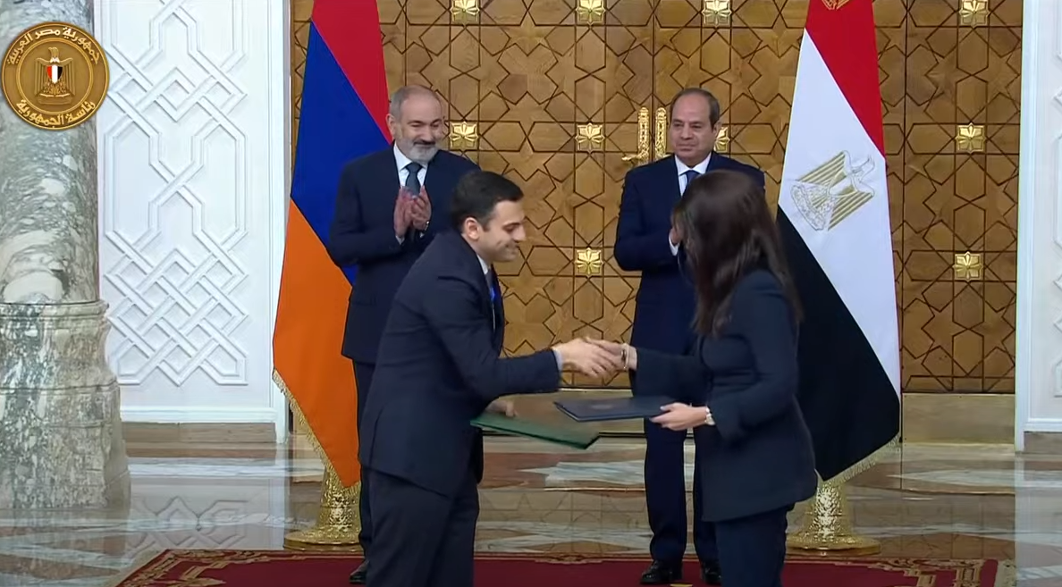 السيسي ورئيس وزراء أرمينيا يشهدان مراسم توقيع اتفاقيات ومذكرات تفاهم 2