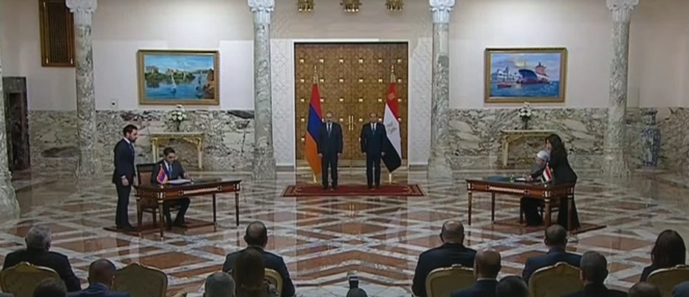 السيسي ورئيس وزراء أرمينيا يشهدان مراسم توقيع اتفاقيات ومذكرات تفاهم 4