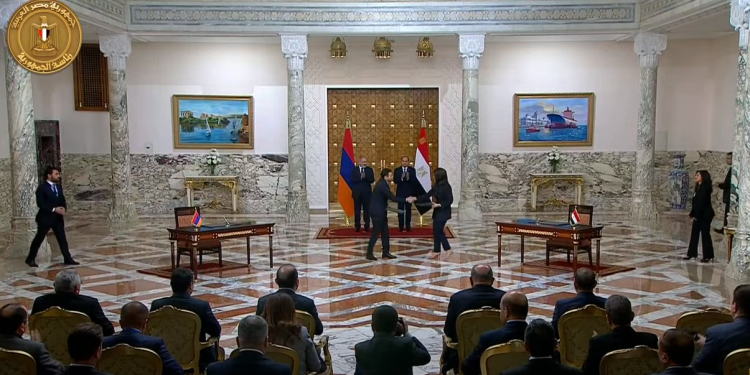 نص كلمة السيسي خلال المؤتمر الصحفي مع رئيس وزراء أرمينيا 1