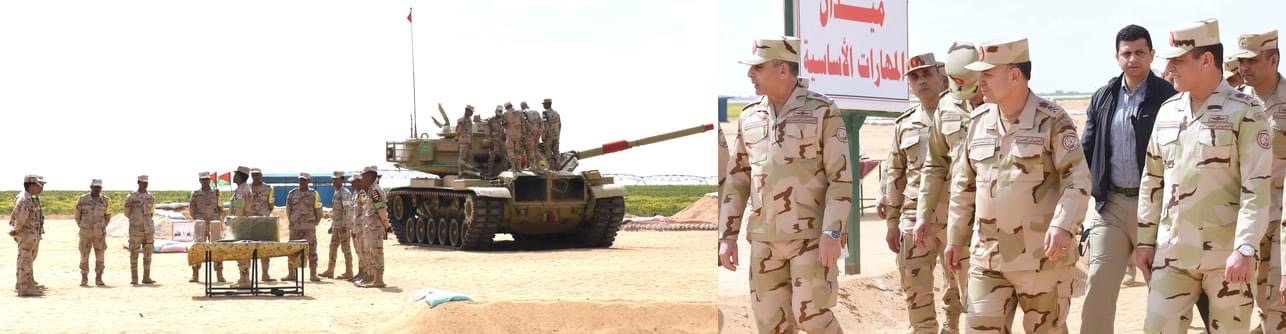 رئيس أركان حرب القوات المسلحة يتفقد منظومة التدريب القتالي بـ الجيش الثانى الميدانى 1