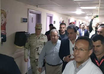 بالصور.. زيارة أنطونيو جوتيريش لـ مصابي غزة بمستشفى العريش 6
