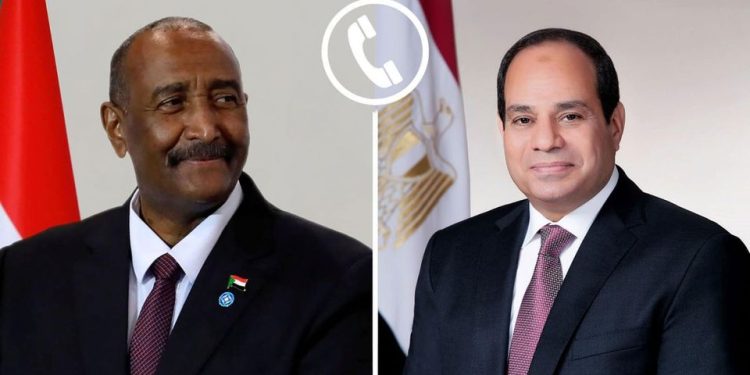 الرئيس السيسي يجري اتصالًا هاتفيًا مع رئيس مجلس السيادة السوداني