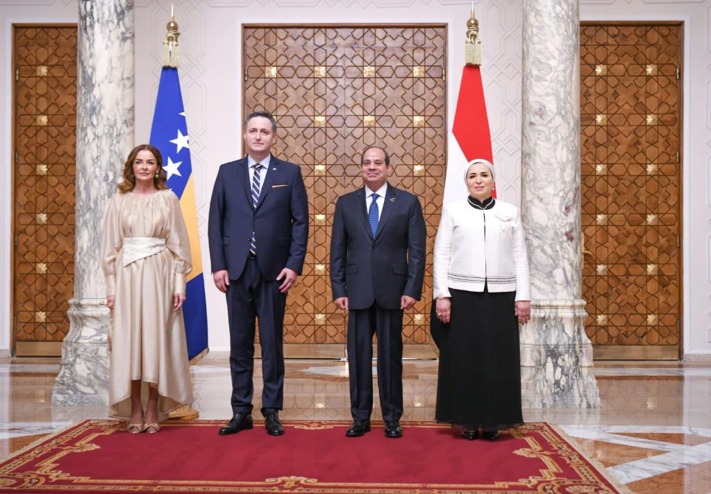 انتصار السيسي: مرحب بزوجة رئيس مجلس رئاسة البوسنة والهرسك في بلدها الثاني مصر 4