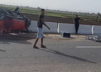 مصرع شاب وإصابة 2 آخرين في حادث مروع أعلى محور دار السلام بسوهاج 3