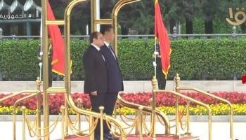 مراسم استقبال الرئيس عبد الفتاح السيسي في قصر الشعب الرئاسي في بكين 2