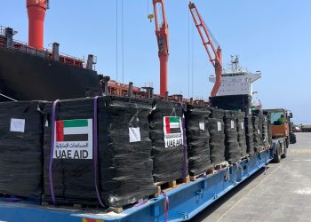 سفينة إماراتية جديدة تحمل 1166 طن مساعدات إلى أهالي غزة  1